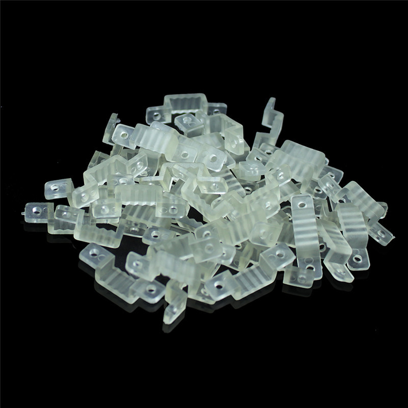 10Pcs/Pack 14mm Wide Plastics Fixing Mounting Brackets Clips For AC110V/220V 5050 2835 Waterproof LED Tape Lights, With 20 Screws 10Pcs/Pack 14mm Wide Plastics Fixing Mounting Brackets Clips For AC110V/220V 5050 2835 Waterproof LED Tape Lights, With 20 Screws